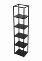 REGAŁ TOKYO STEEL ze stali malowanej proszkowo 177x40x34cm.