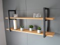 Minimalistyczna półka wisząca serii Nebraska w stylu LOFT