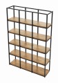 Pojemny regał loft na książki serii TOKYO WOOD 177x120x34 cm