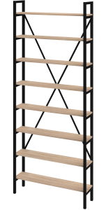 Regał MEDIUM-LAM na książki LOFT 245 x 60-100 x 20 cm D8
