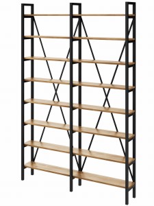 Regał MEDIUM+R na książki LOFT 245 x 160-200 x 20 cm D8