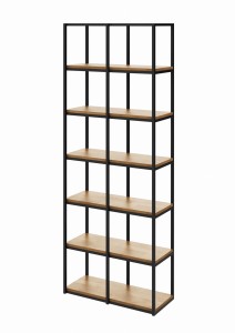 Regał WOOD BOX | 212x80 Nowoczesny Industrial LOFT