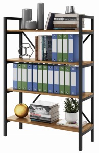 Regał biurowy MEDIUM Office na segregatory 140x60-160x30 cm Loft Industrial D4