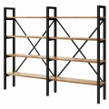 Nowoczesny regał na książki z 5 deskami dębowymi LOFT Nebraska+R