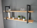 Minimalistyczna półka wisząca serii Nebraska w stylu LOFT
